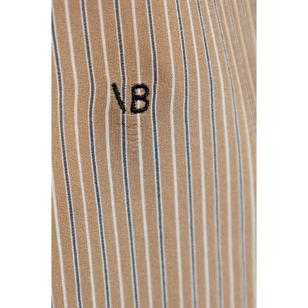 Victoria Beckham Gestreept shirt Beige Dames