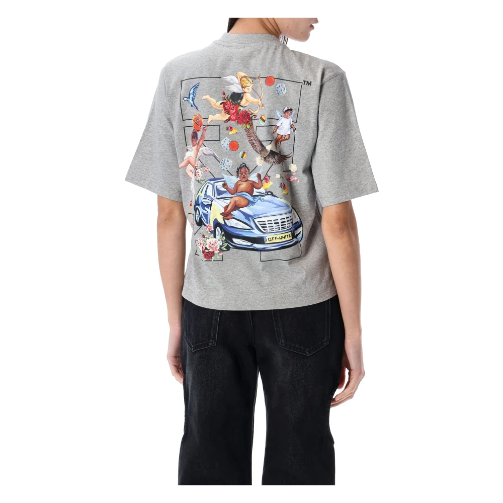 Off White Pijl Boxy Tee Gray Dames