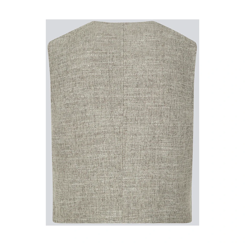 Modström Gestructureerd vest met voorzakken Gray Dames