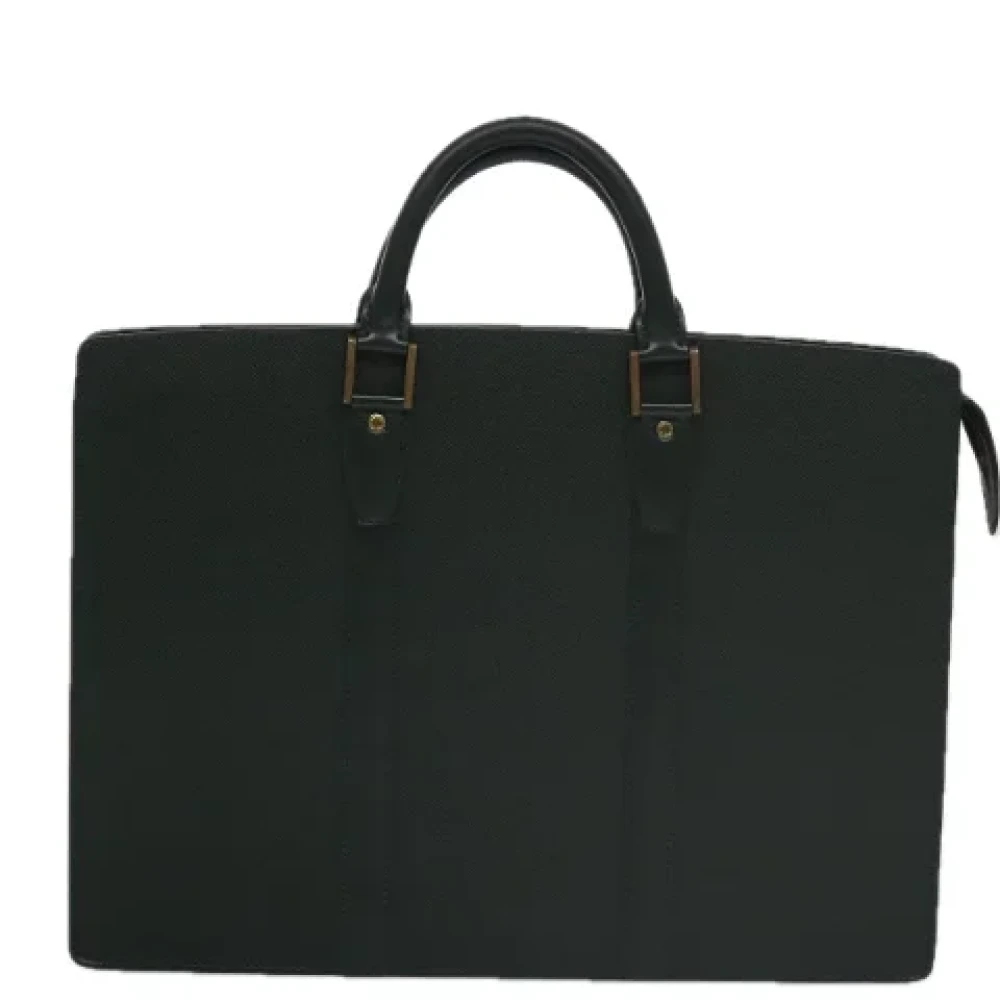 Louis Vuitton Vintage Pre-owned Leather briefcases Green Dames