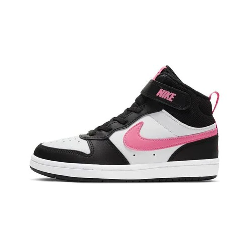 Nike Court Borough Mid Svart Rosa Sneakers Multicolor, Unisex