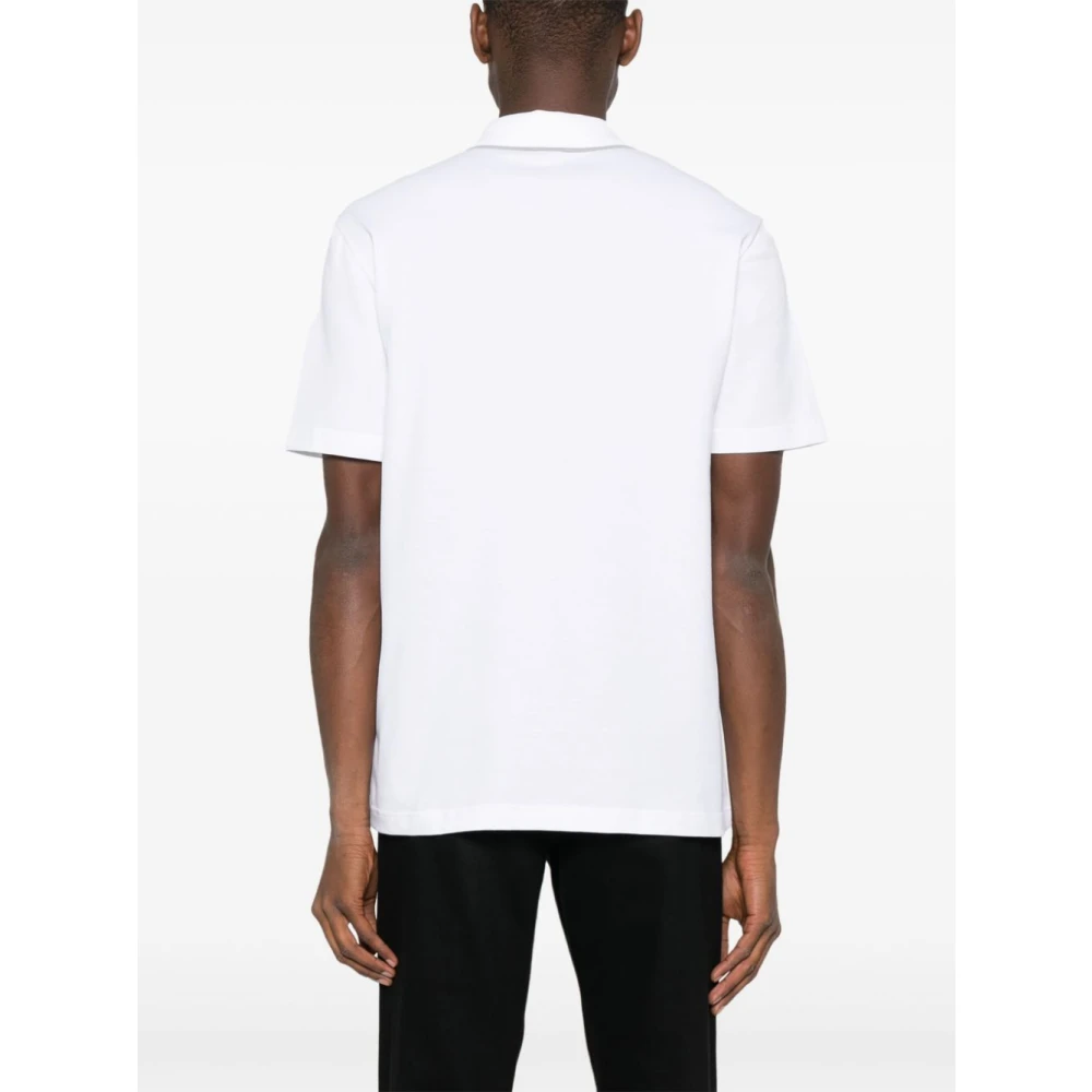 Brioni Witte Katoenen Polo Shirt White Heren