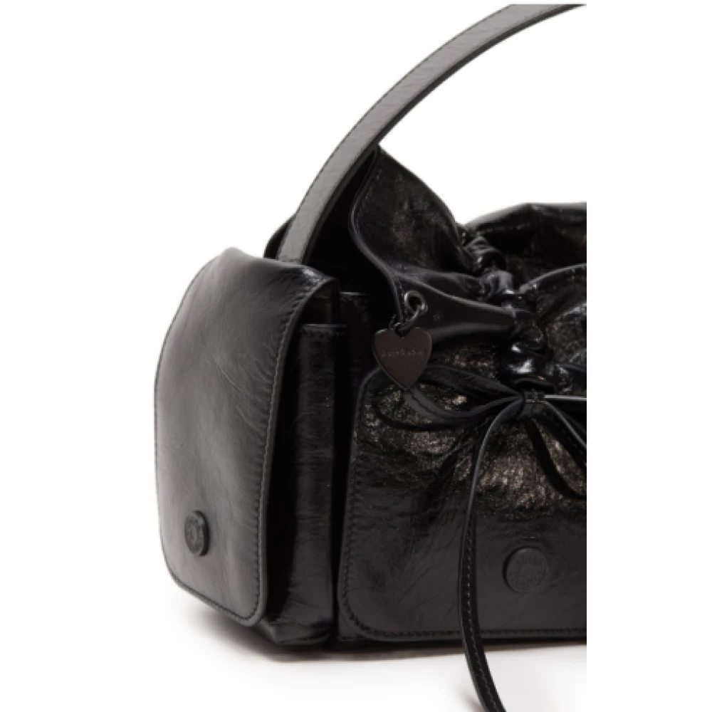 Acne Studios Zwarte Multi-Pocket Knoop Tas Black Dames