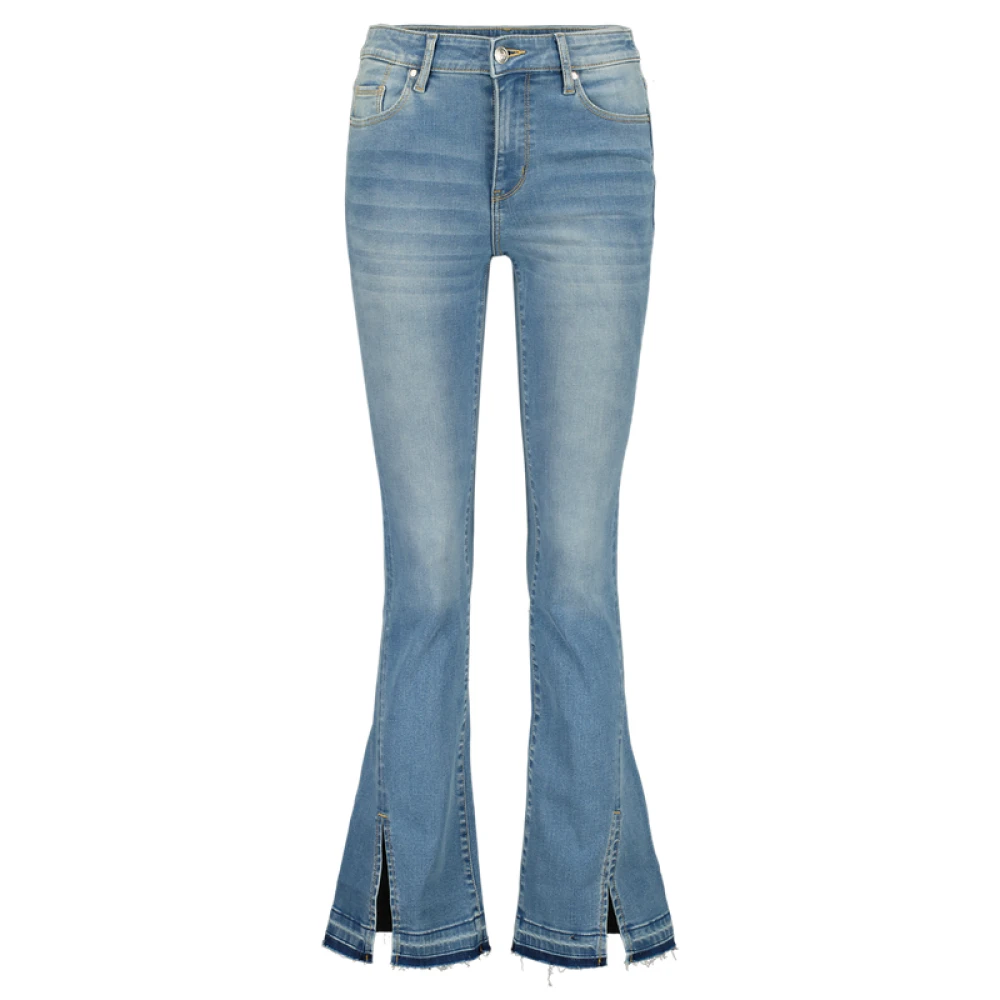 Raizzed Hoge taille bootcut jeans met split Blue Dames