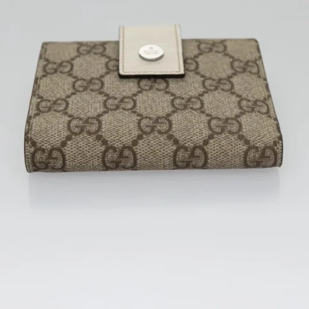 Gucci Vintage Pre-owned Leather wallets Beige Dames