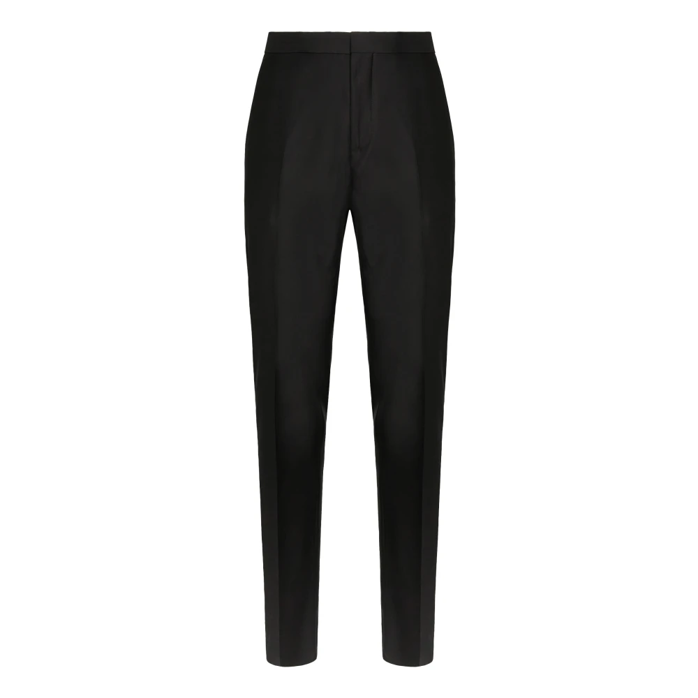 Boggi Milano Uomo Nero - Pantaloni Da Smoking Elasticizzati In Lana - Trousers - L