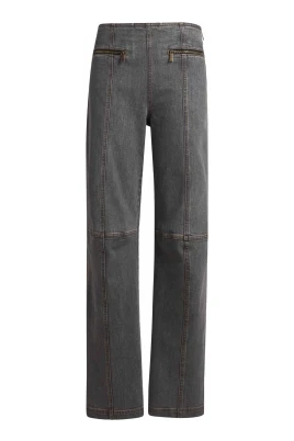 Grå Jeans med Sidoficka