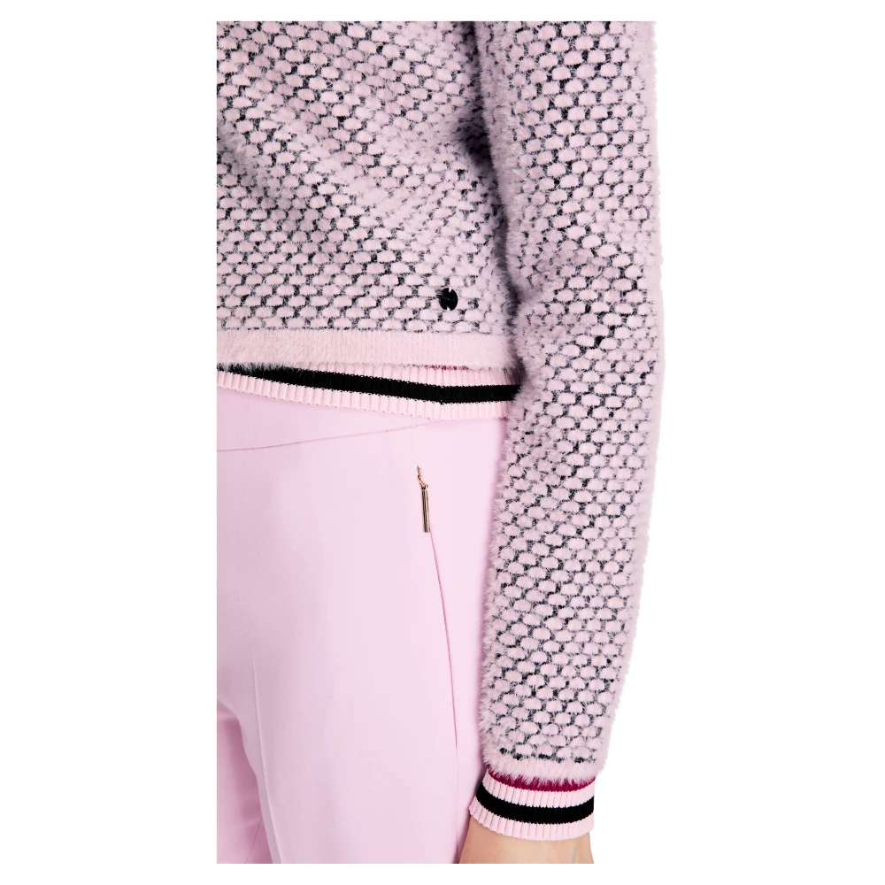 Marc Cain Gestreepte Cardigan Gebreid in Duitsland Pink Dames