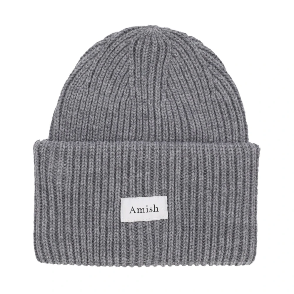 Amish Uomo Grigio - Cappello Beanie In Misto Lana - Accessories - One Size