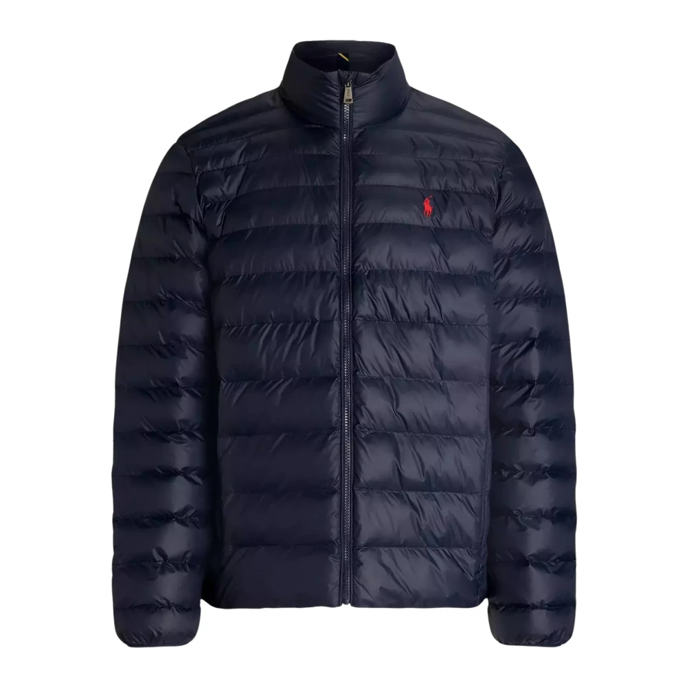 Ralph Lauren Donkerblauwe gewatteerde jas met logo Blue Heren