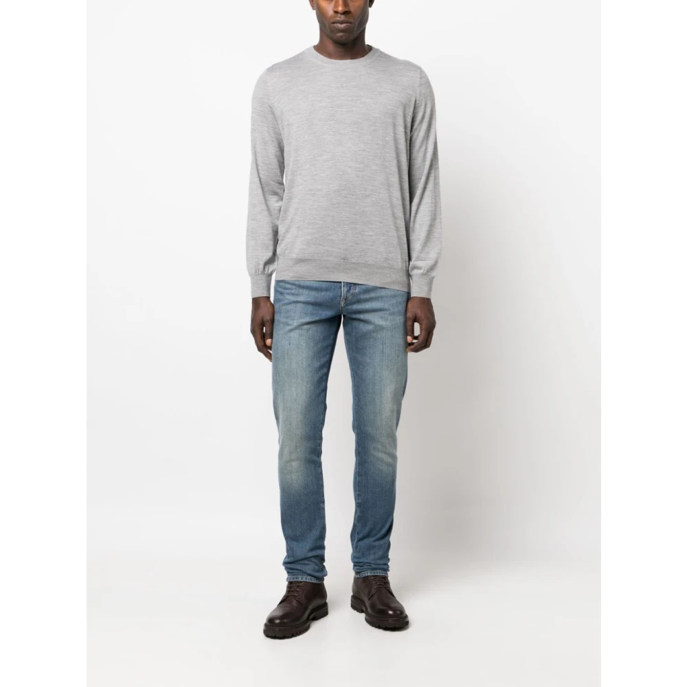BRUNELLO CUCINELLI M L Truien Girocollo Gray Heren