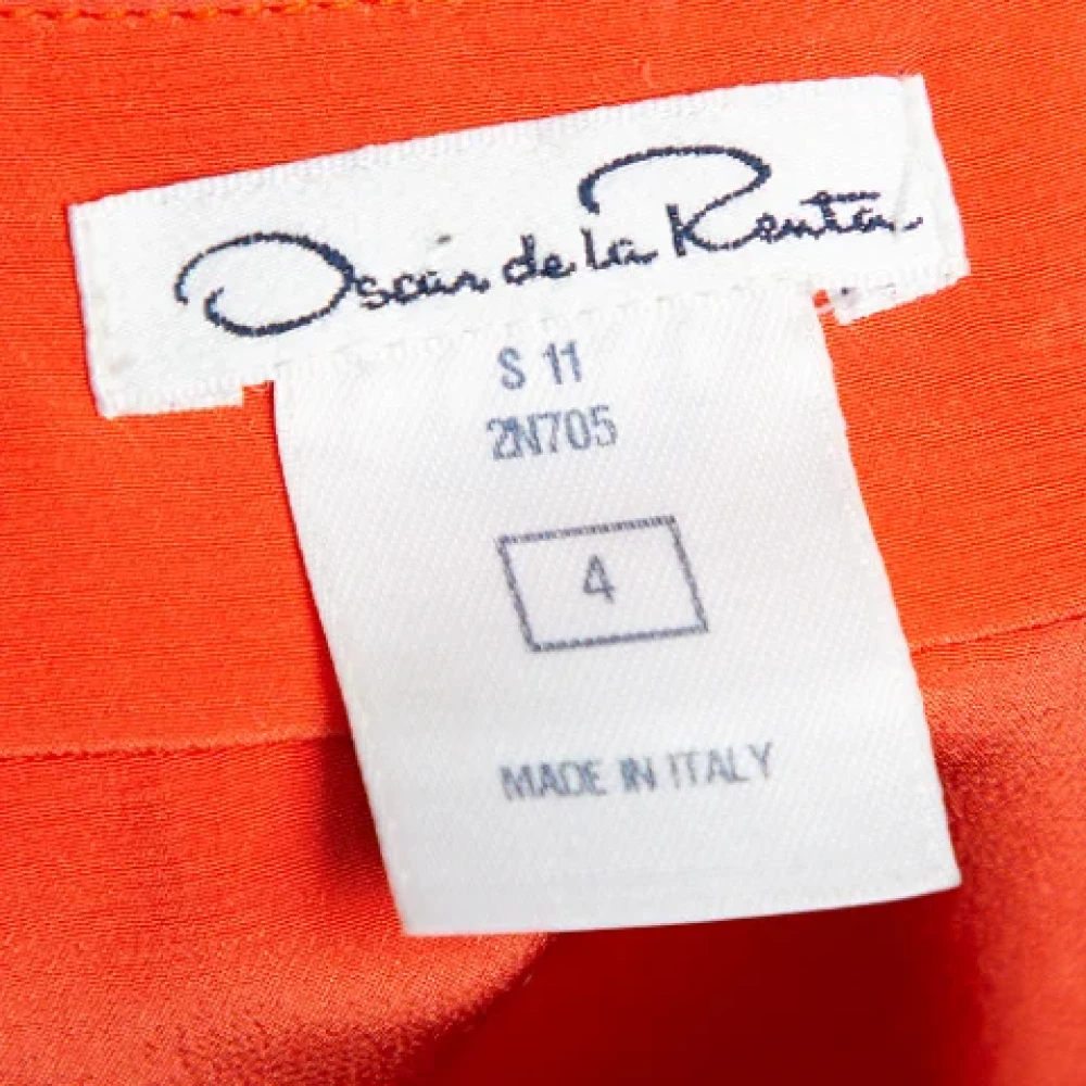 Oscar De La Renta Pre-owned Silk tops Orange Dames