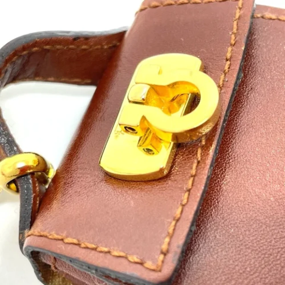 Salvatore Ferragamo Pre-owned Leather handbags Brown Dames