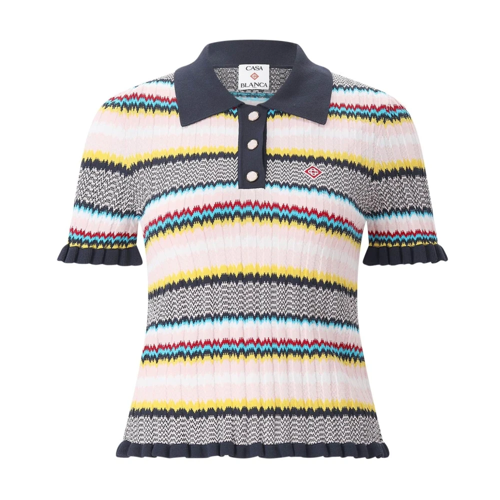 Casablanca , Polo Shirts, Female, Multicolor, Xs, Polo Shirt