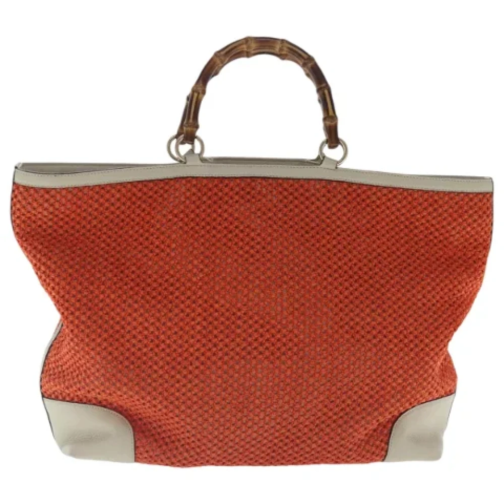Gucci Vintage Pre-owned Canvas handbags Orange Dames