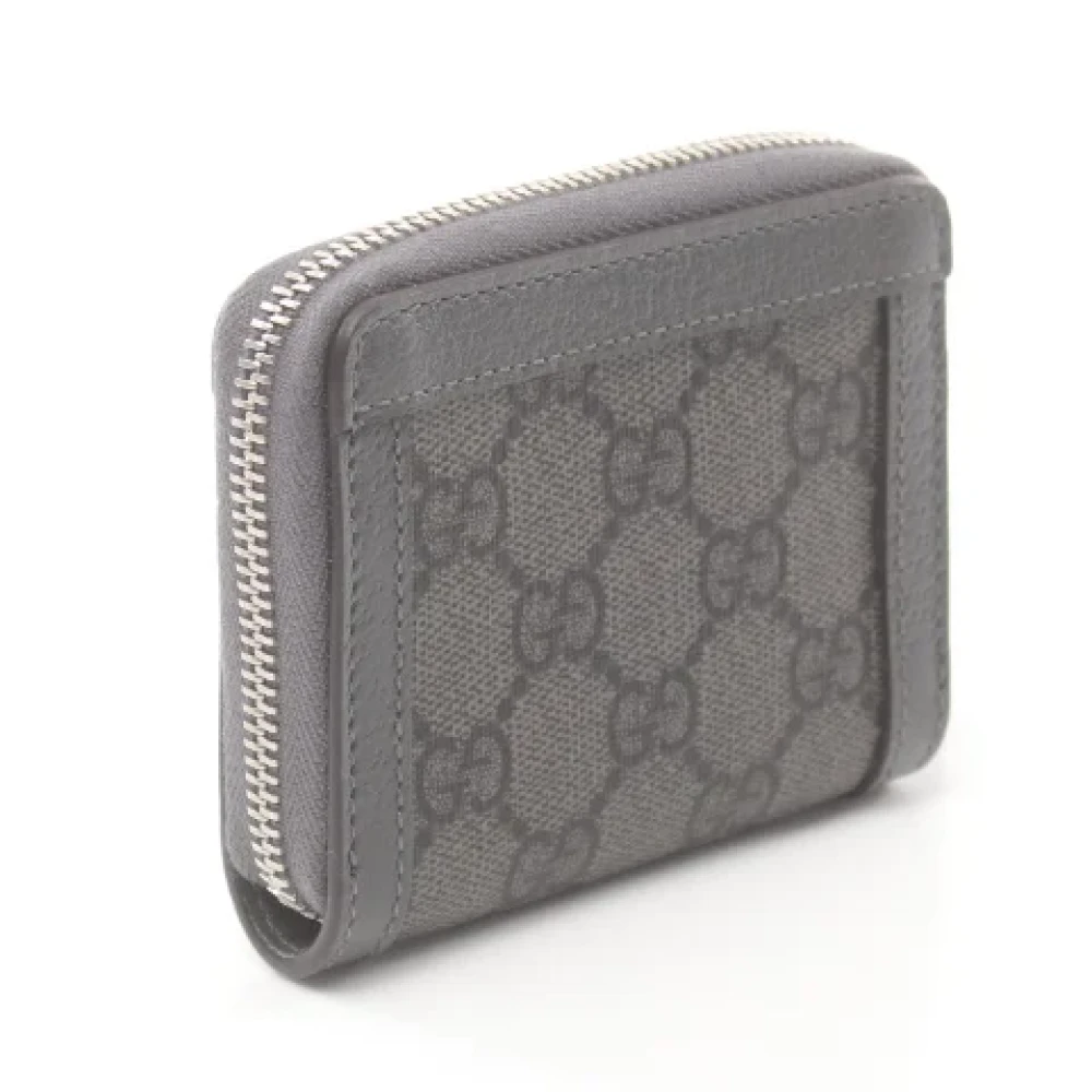 Gucci Vintage Pre-owned Canvas wallets Gray Heren