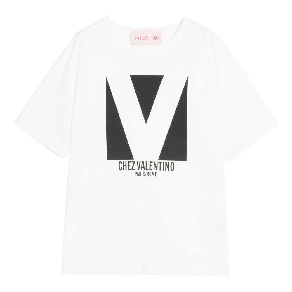 Valentino Garavani Witte Crewneck T-shirts en Polos White Dames