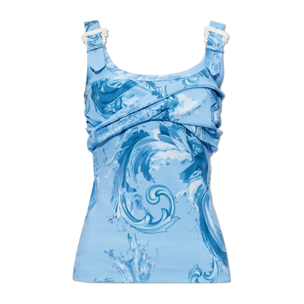 Versace Jeans Couture Donna Blu Top, Xs, New,