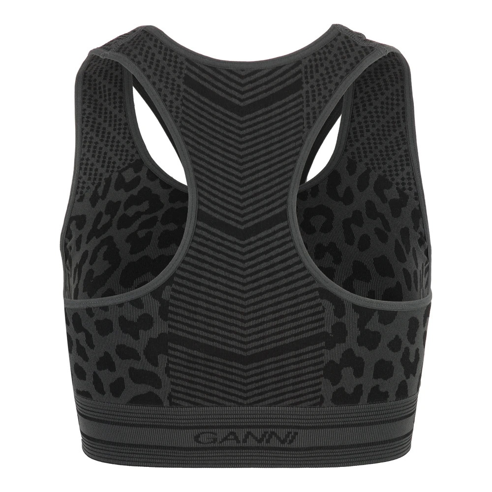 Ganni Sportieve Leopard Tanktop Multicolor Dames