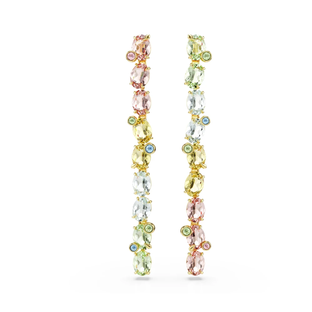 Goldene Kristall Ohrringe, Elegante Wahl - Swarovski - Modalova