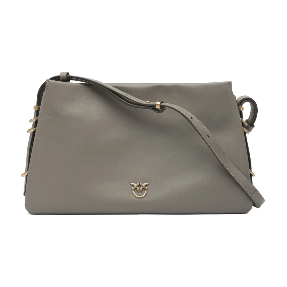 Pinko Women's Gray Cross Body Bags, One Size, Grey Shoulder Bag Elegant Style