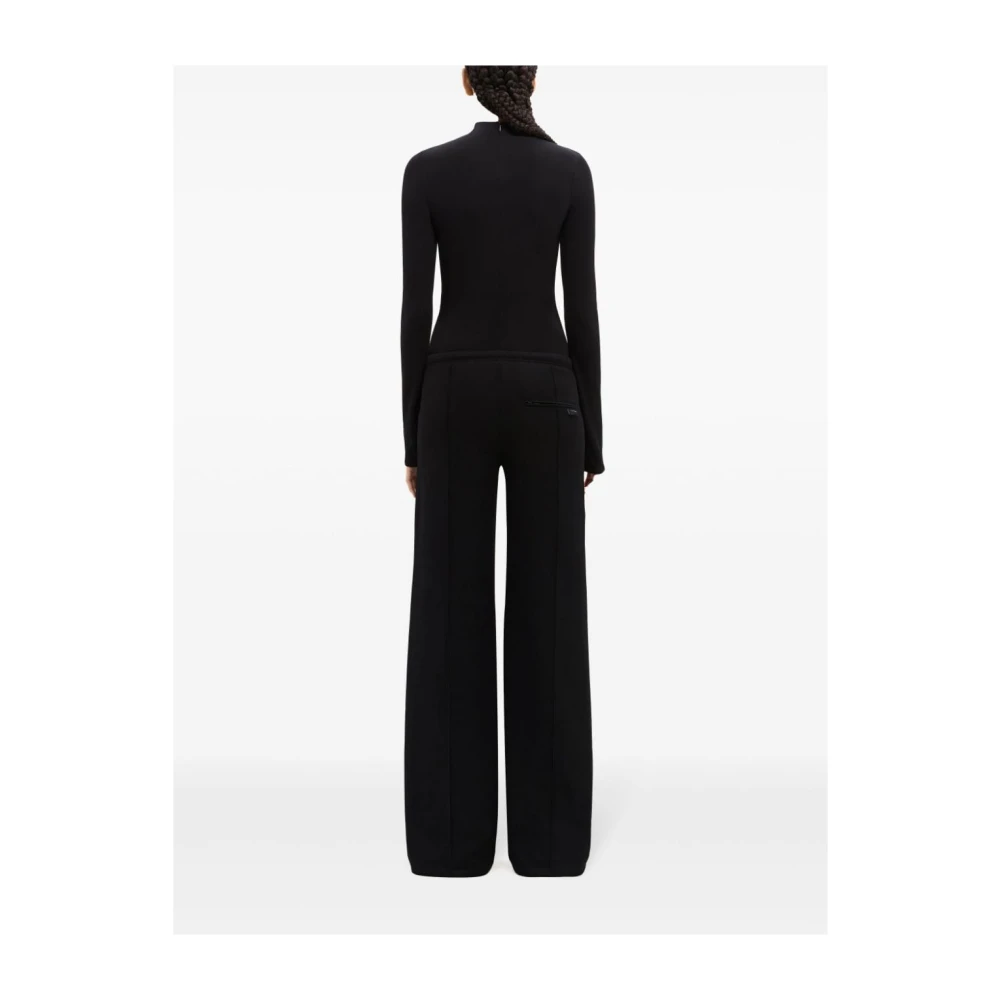 Courrèges Zwarte Baggy-Fit Interlock Broek Black Dames