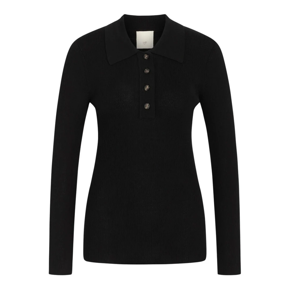 Heartmade Merino Wol Gebreide Trui Black Dames