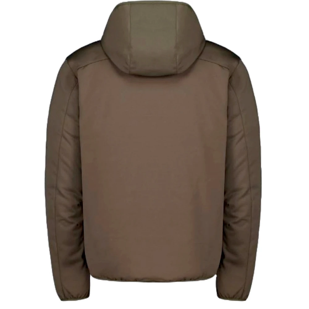 Ciesse Piumini Groene Waterdichte Jas met Rits Capuchon Brown Heren