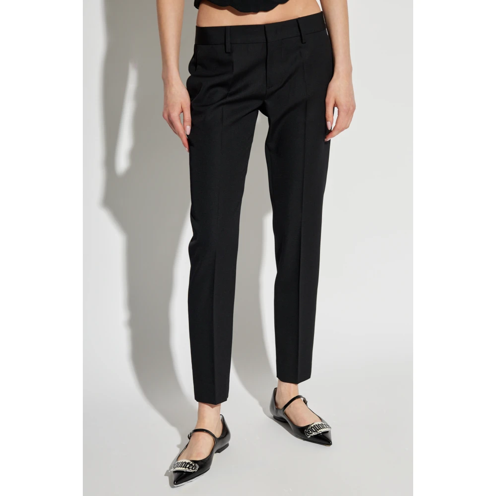 Dsquared2 Wollen broek Black Dames