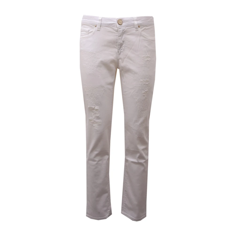 Pinko Women's White Slim-Fit Jeans,, Denim Cotton Skinny Trousers W28