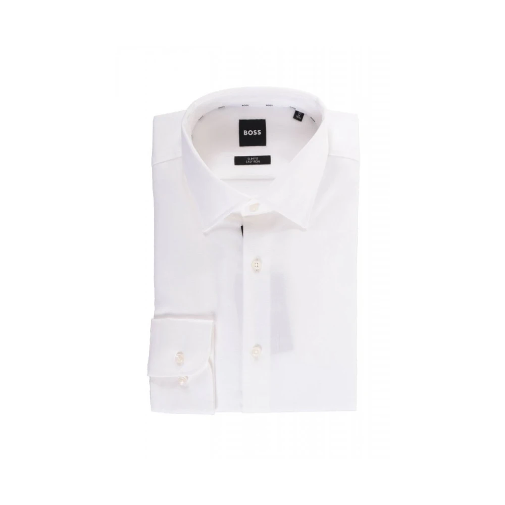 Hugo White H-Hank Kent Slim-Fit Easy Iron Shirt - Male - Formal Shirts - 3XL - Shirts
