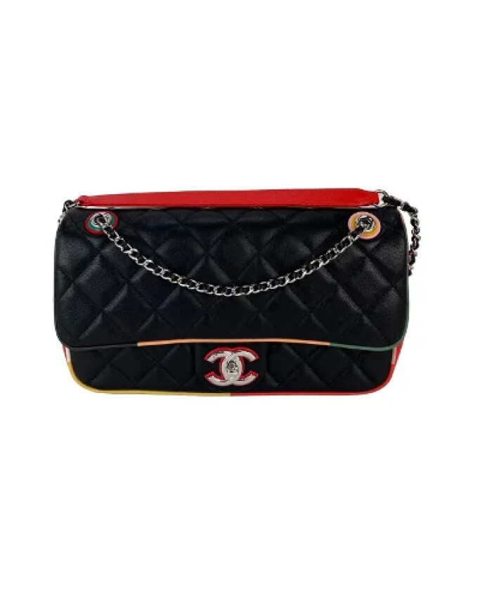 pre-owned-cuir-sacs-chanel