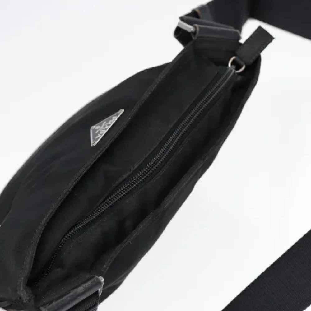 Prada Vintage Pre-owned Nylon shoulder-bags Black Dames