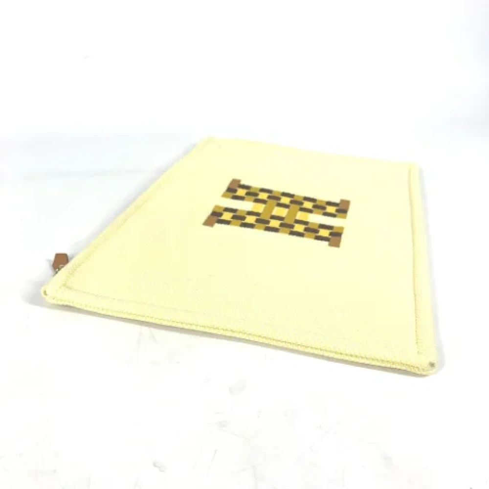 Hermès Vintage Pre-owned Fabric pouches Yellow Dames