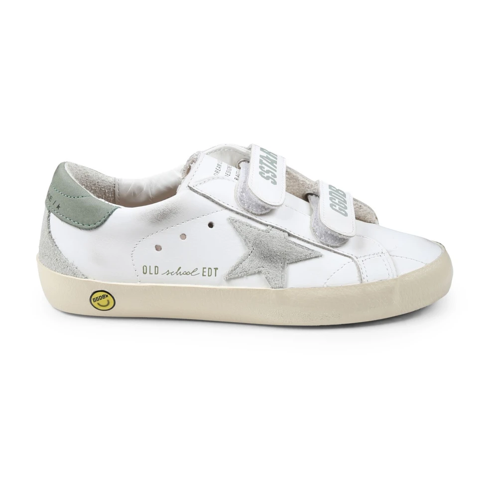 Golden Goose Vit Is Grön Old School Sneakers White, Unisex