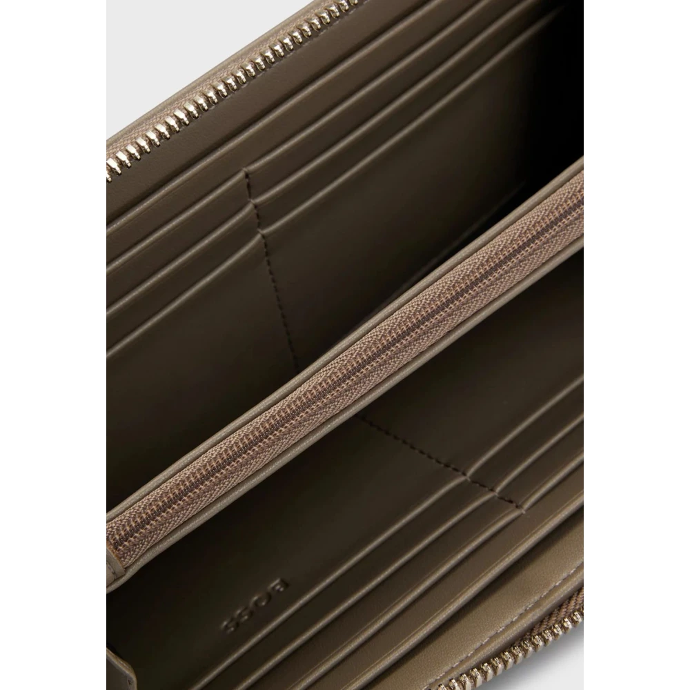 Hugo Boss Iconische Ritsportemonnee voor Dames Beige Dames