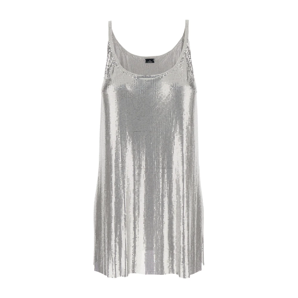 Paco Rabanne Metalen Mouwloze Top Grijs Gray Dames