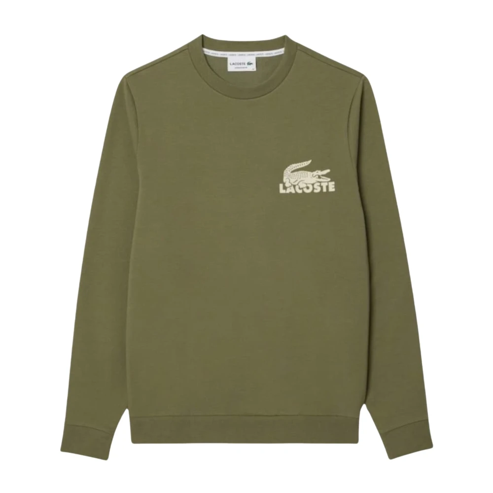 Lacoste Groene Logo Velours Sweatshirt Green Heren