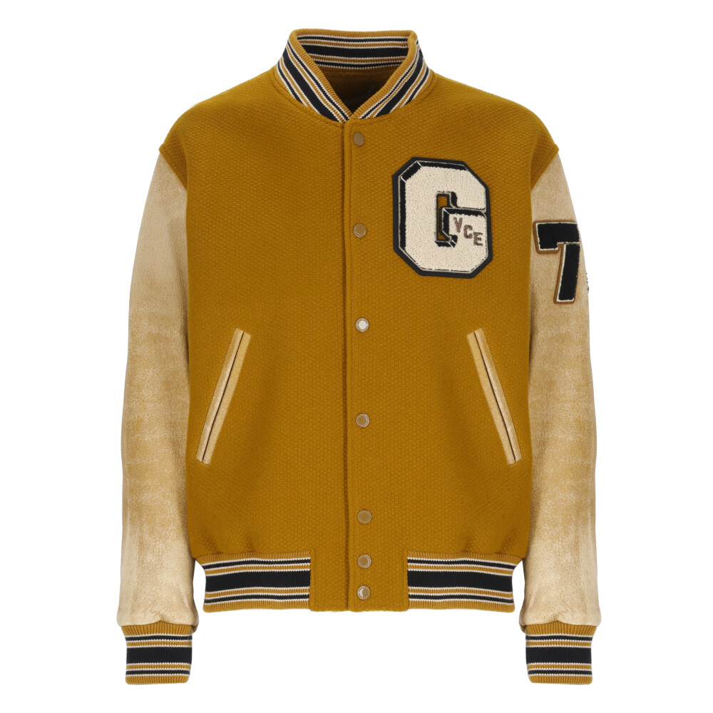 GOLDEN /ゴールデン グースBOMBER JACKET Bomber jacket in worn white and red with embroidery