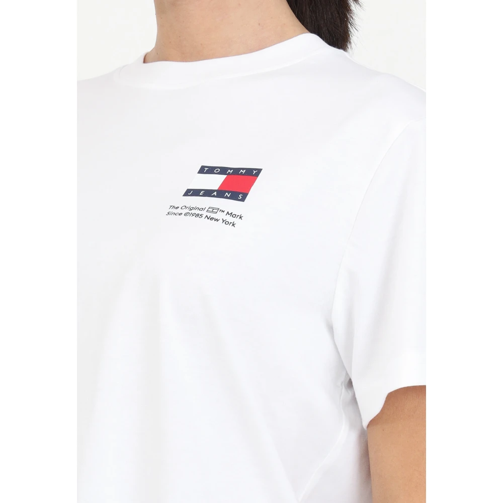 TOMMY JEANS Dames Tops & T-shirts Tjw Bxy Graphic Flag Tee Wit - Thumbnail 13