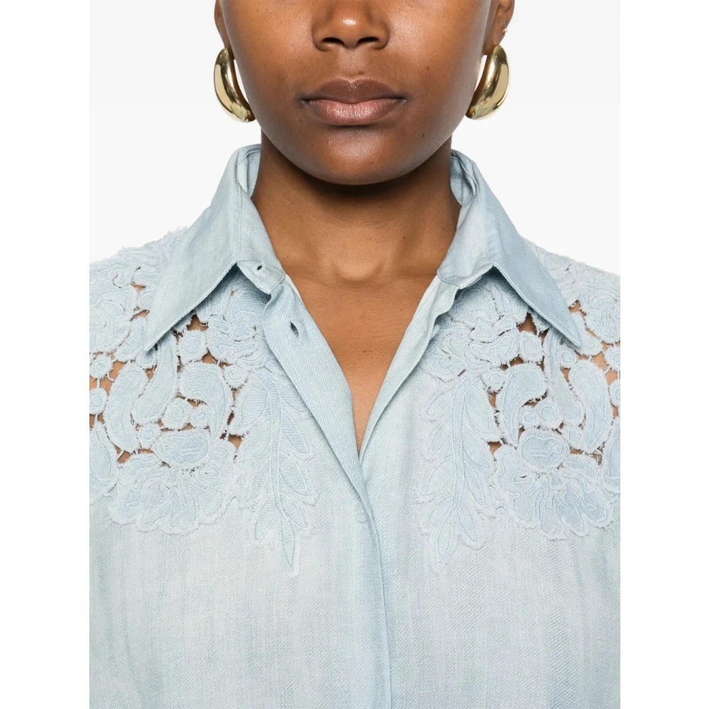 Ermanno Scervino Elegante Damesoverhemd Blue Dames