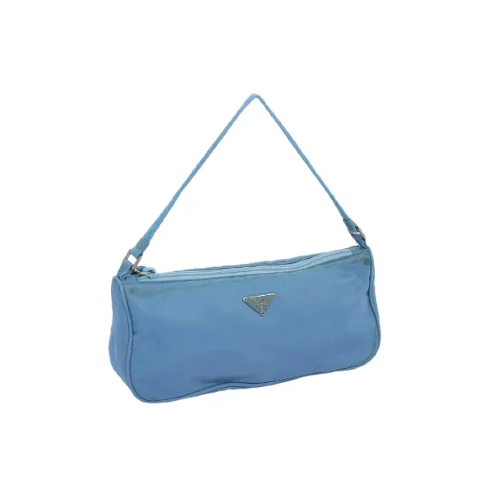 Prada Vintage Pre-owned Nylon home-office Blue Dames