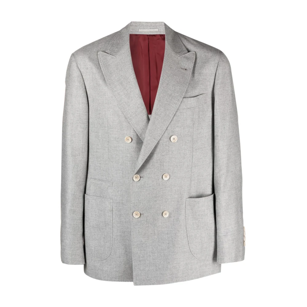 BRUNELLO CUCINELLI Grijze Jassen voor Stijlvolle Look Gray Heren