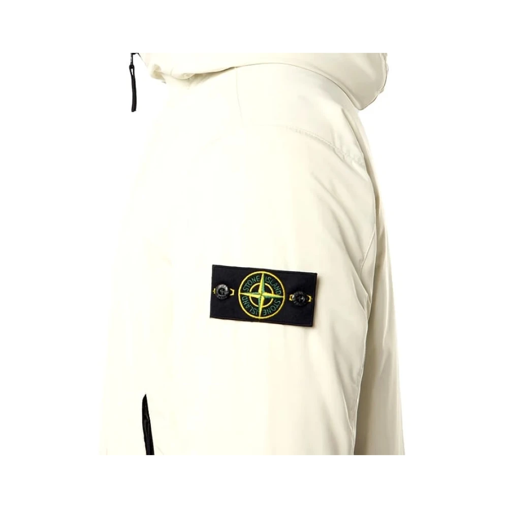 Stone Island Micro Twill PrimaLoft Jas White Heren