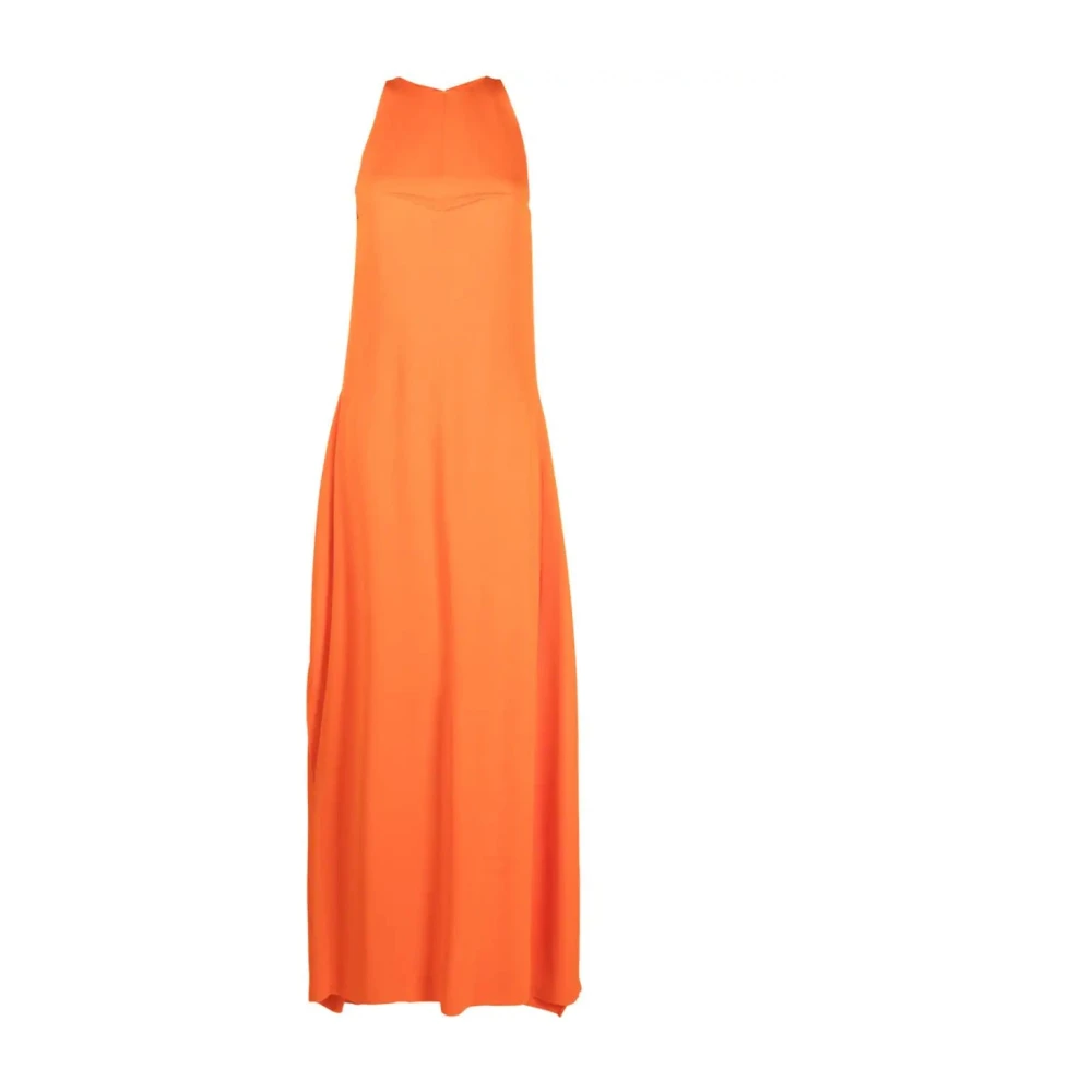 Lanvin Maxijurk met ruches Orange Dames