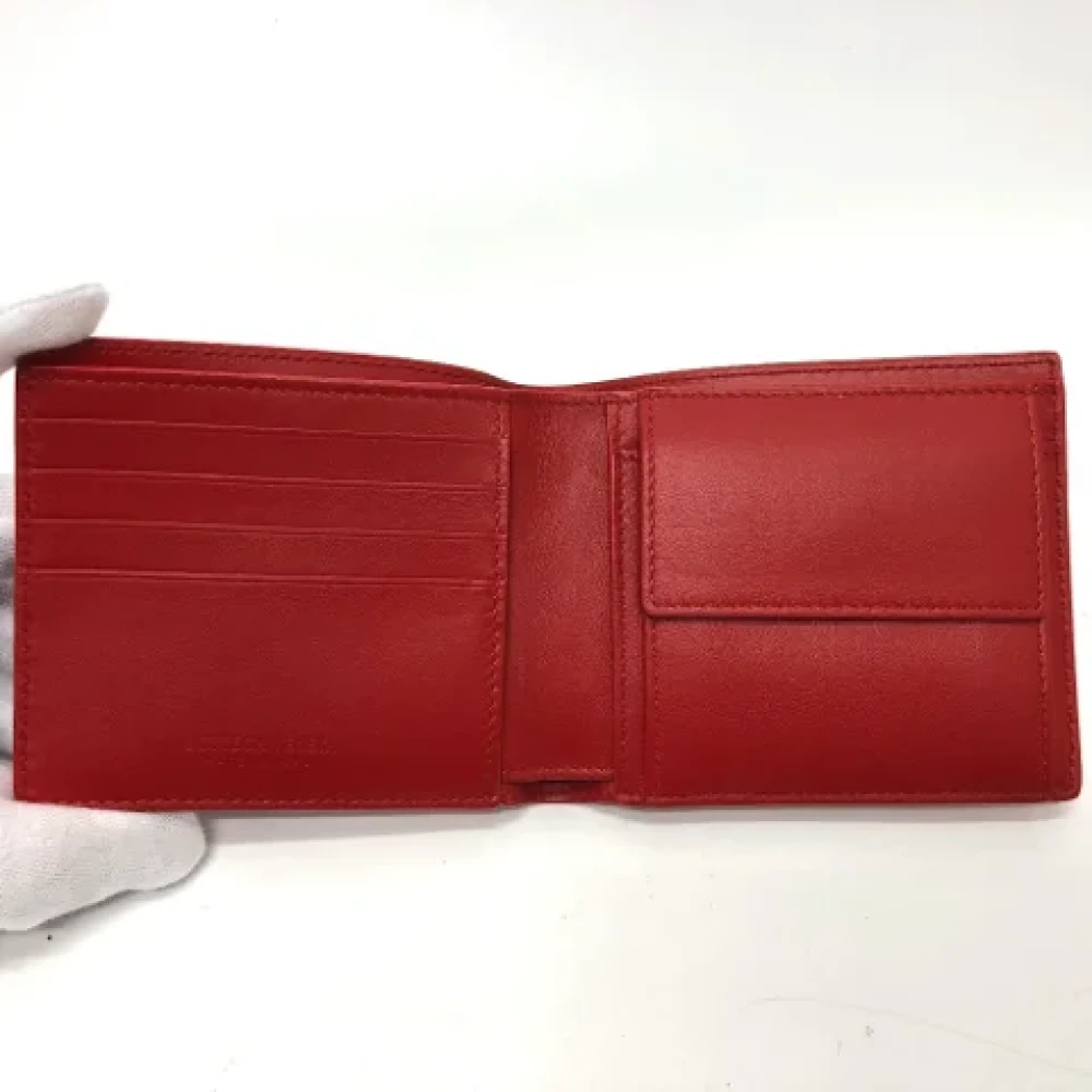 Bottega Veneta Vintage Pre-owned Leather wallets Red Dames