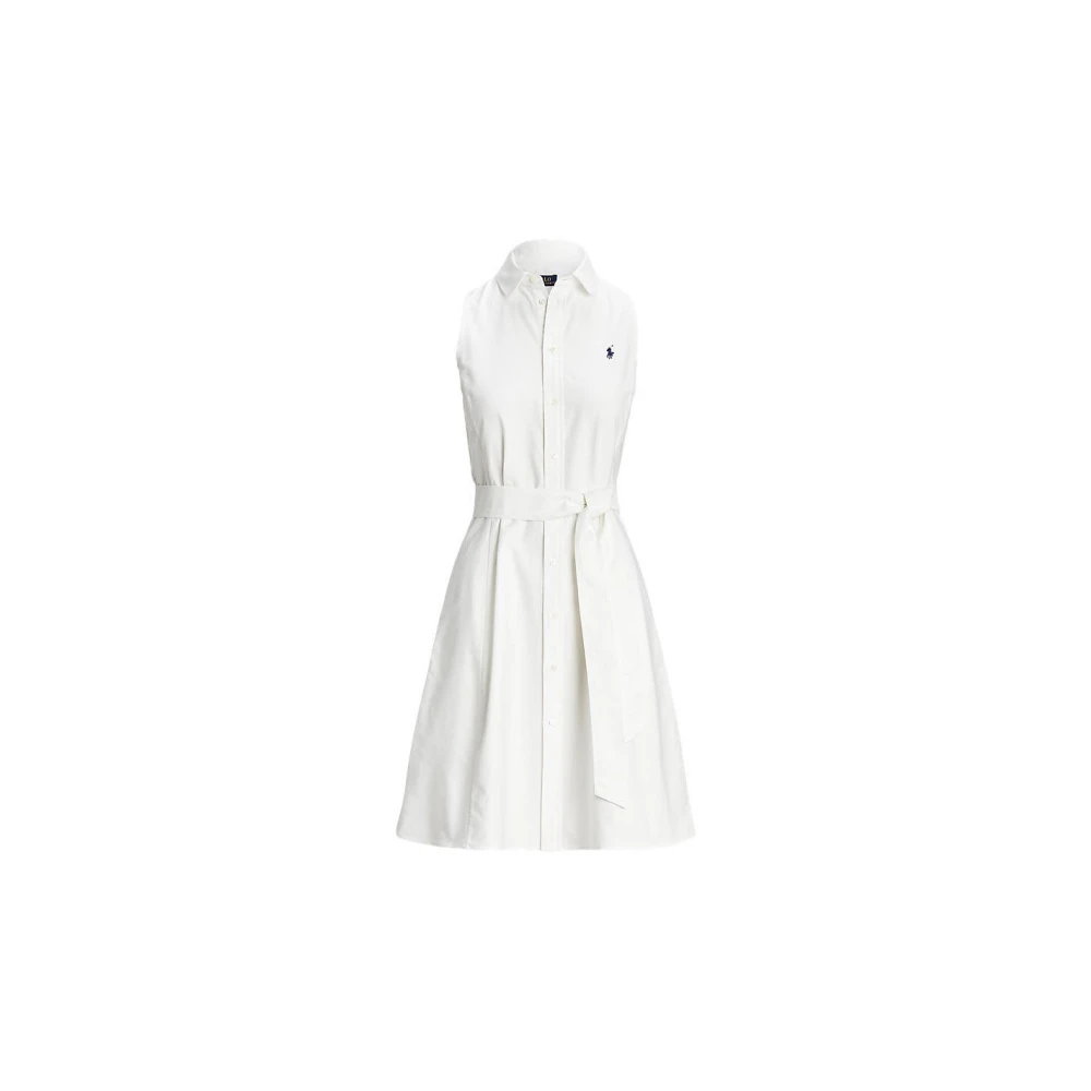 Polo Ralph Lauren Women's White Elegant Dress For Medium