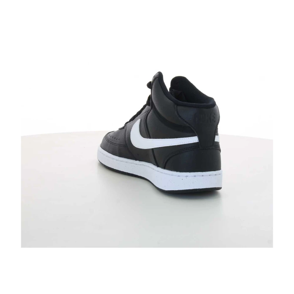 Nike Zwarte Court Vision MID NN Schoenen voor Heren Black Heren