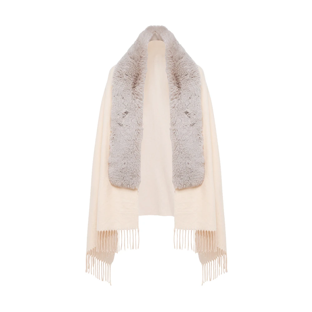 Blugirl Ivoor Sjaal met Fijne Details Beige Dames