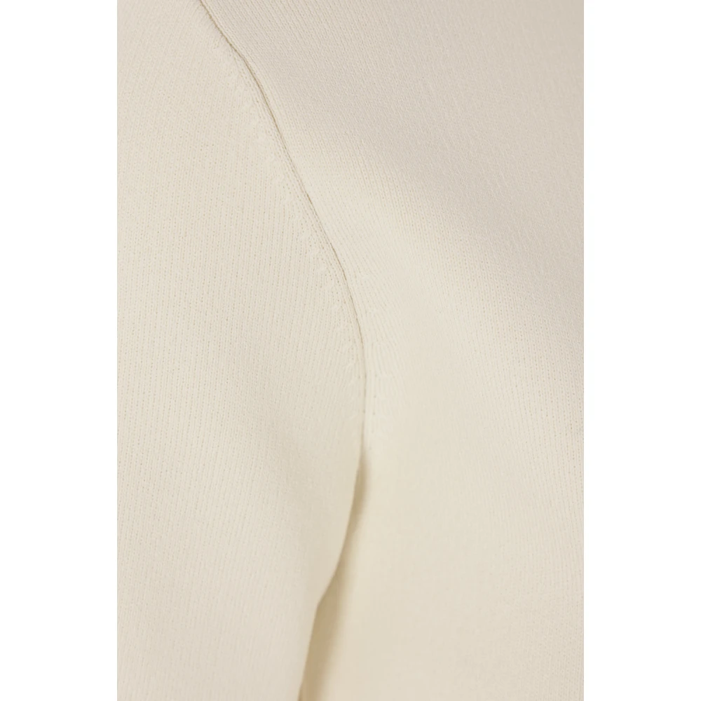 Max Mara Natuurlijke Gebreide Logoshirt White Dames
